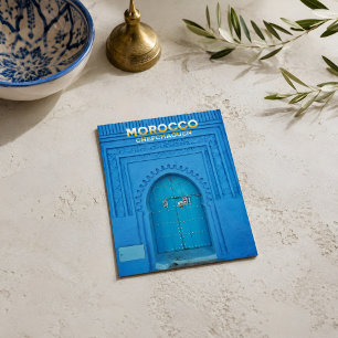 Carte Postale Colorée Médina Nord Marocaine Cité Bleue Ancienne