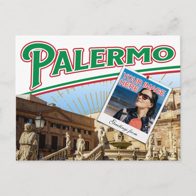 Carte Postale Colorful Palerme Italy photo collage (Devant)