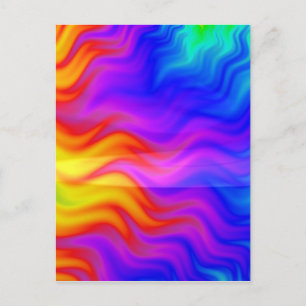 Carte Postale Colorful rainbow abstract 3D art