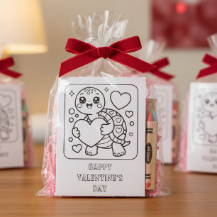 Carte Postale Coloriage de la Saint-Valentin pour les élèves ave
