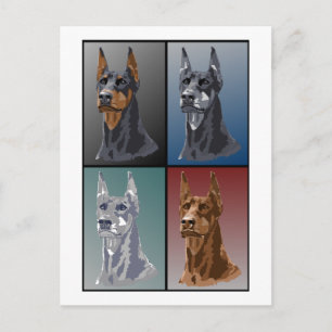 Carte Postale Colors de Doberman