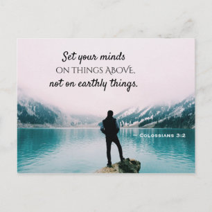 Carte Postale Colossiens 3:2 Mettez votre esprit sur les choses 