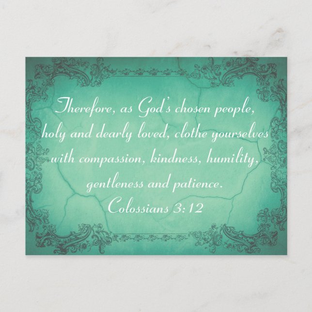 Carte Postale Colossiens Personnalisés 3:12 Kindness Bible Verse (Devant)