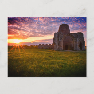 Carte Postale Colourful Norfolk ruins at sunset postcard