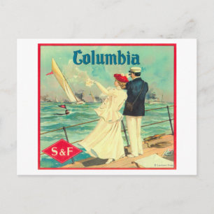 Carte Postale Columbia Orange Étiquette