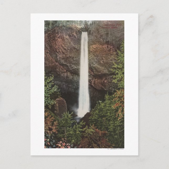 Carte Postale Columbia River, OR - Vue des chutes Latourelle #2 (Devant)