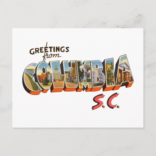 Carte Postale Columbia SC (Devant)