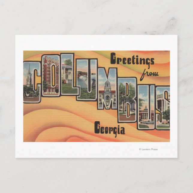 Carte Postale Columbus, Géorgie - Scènes de grandes lettres (Devant)