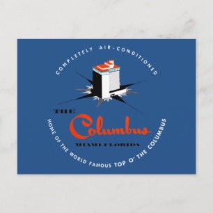 Carte Postale Columbus Hotel Miami Floride