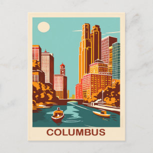 Carte Postale Columbus, Scioto River, Ohio, Voyage