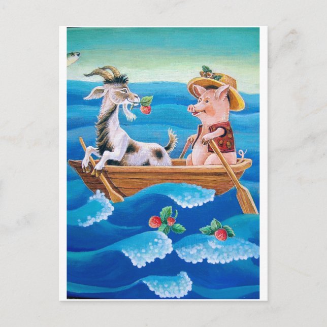 Carte Postale "Combien de fraises poussent dans la mer ?" (Devant)