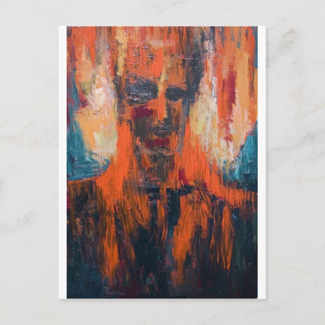 Carte Postale Combustion humaine spontanée (portrait abstrait) (Devant)