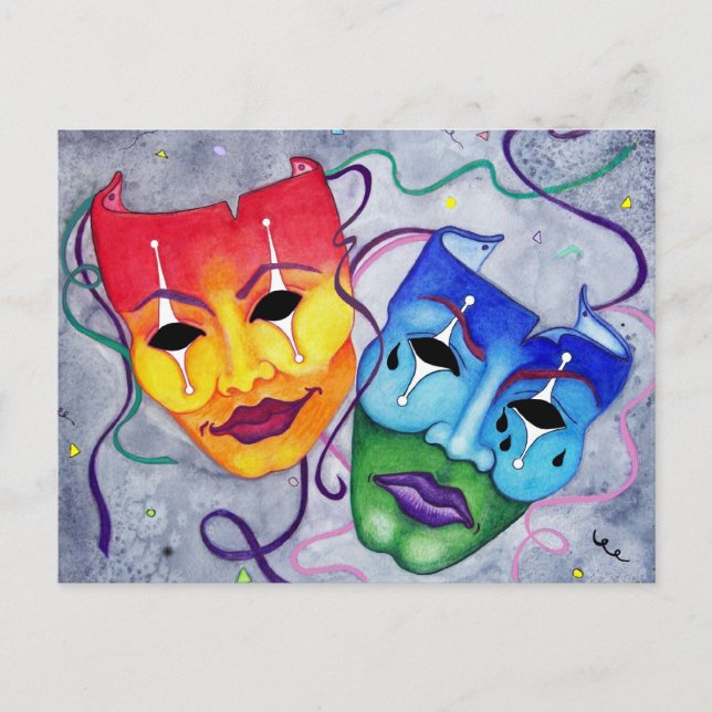 Carte Postale Comédie et tragédie (Devant)