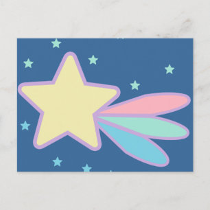 Carte Postale Comète étoile filante mignonne