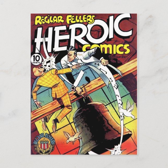 Carte Postale Comics héroïques 15 (Devant)