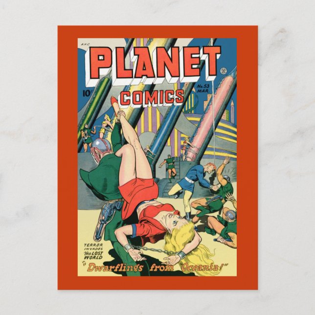 Carte Postale Comics Planètes (Devant)