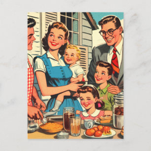 Carte Postale Comics vintage Family