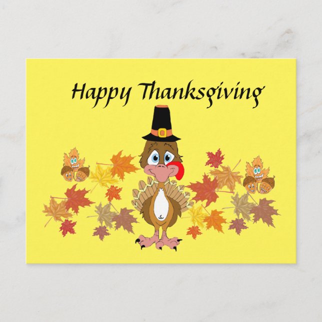 Carte Postale Comique Turquie Et Amis Thanksgiving (Devant)