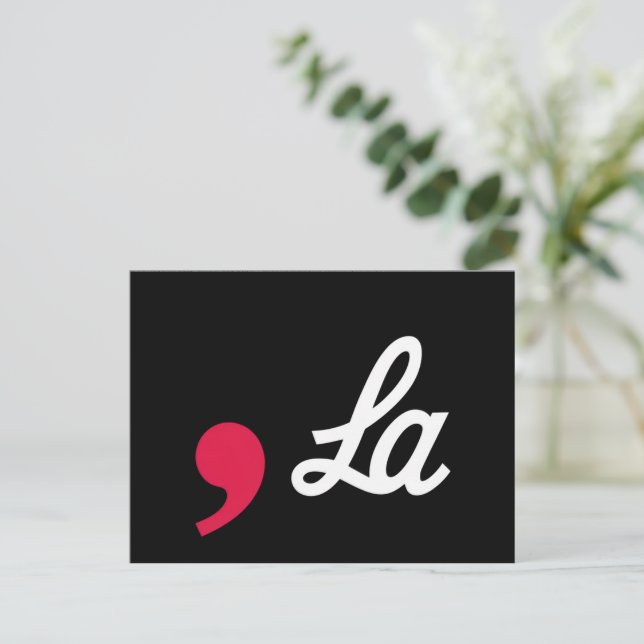 Carte Postale Comma La Funny Ponctuation Kamala Harris (Debout devant)