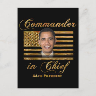 Carte Postale Commandant en chef, Barack Obama