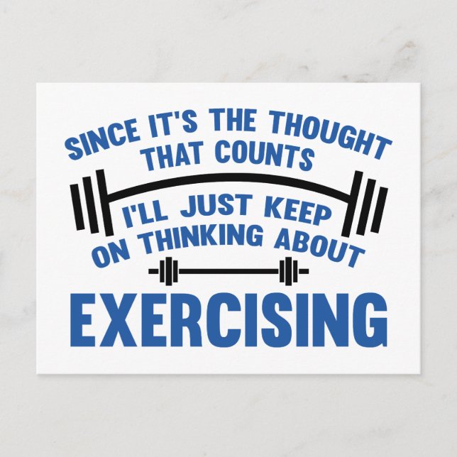 Carte Postale Comme c'est la pensée qui compte, je vais continue (Devant)