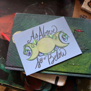 Carte Postale Comme ci-dessus, donc ci-dessous, Art païen de la 