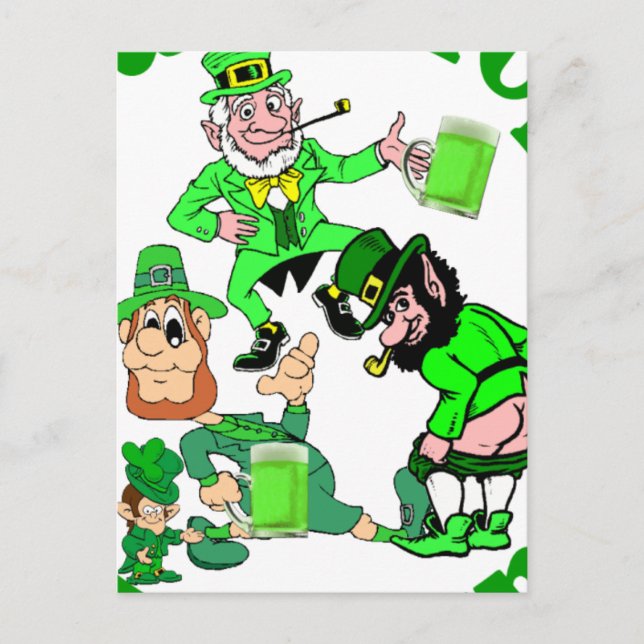 Carte Postale Comme ivre comme un leprechaun (Devant)