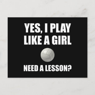 Carte Postale Comme Une Fille Volleyball
