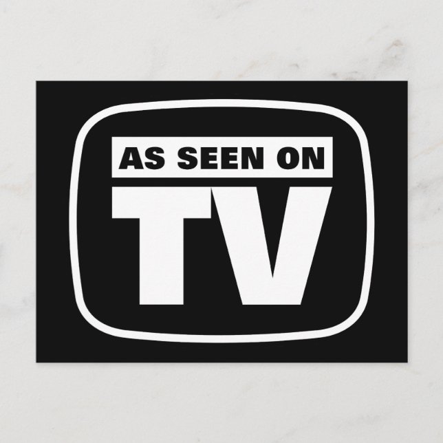Carte Postale Comme vu à la télévision - noir et blanc (Devant)