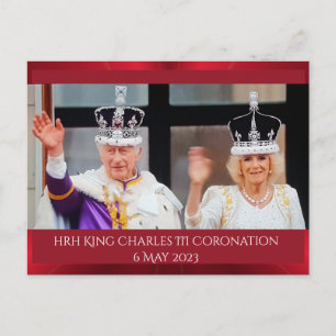 Carte Postale commémoratif du couronnement de SAR le roi Charles