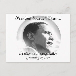 Carte Postale Commémoration de l'investiture du président Obama