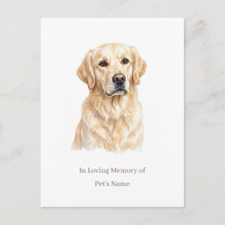 Carte postale commémorative de chien personnalisée