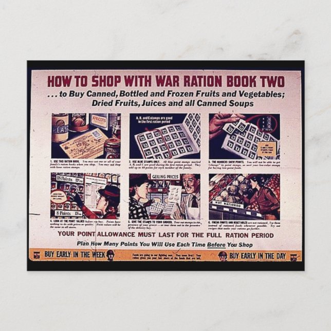 Carte Postale Comment Acheter Avec War Ration Book Two (Devant)