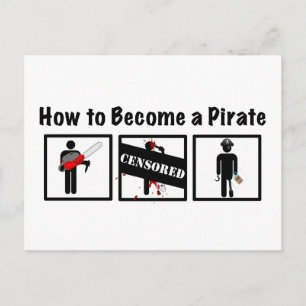 Carte Postale Comment devenir un pirate