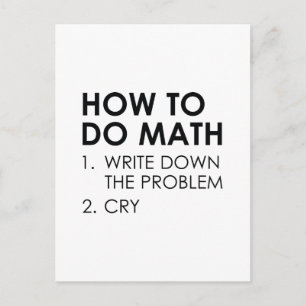 Carte Postale Comment faire maths