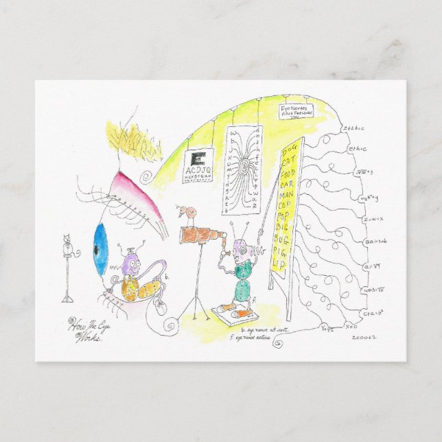 Carte Postale Comment fonctionne l'oeil (Devant)