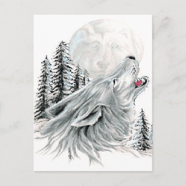 Carte Postale Comment hurler au visage dans la lune (Devant)