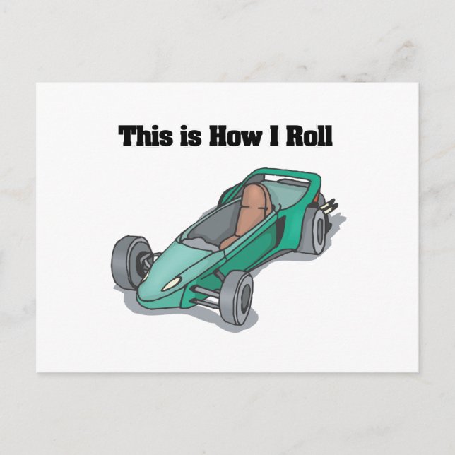Carte Postale Comment je fais rouler (Go Cart) (Devant)