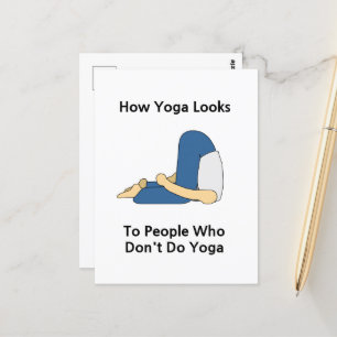 Carte Postale Comment le yoga regarde les gens qui ne font pas l