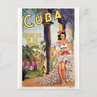 Carte Postale Commission Touristique Cubaine vintage Tropics Tra