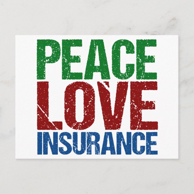 Carte Postale Compagnie d'assurance Peace Love (Devant)