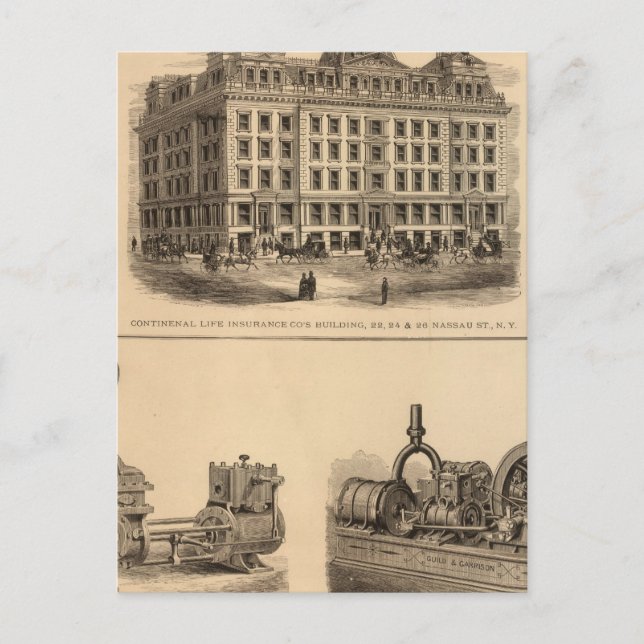 Carte Postale Compagnie d'assurance-vie Continental (Devant)