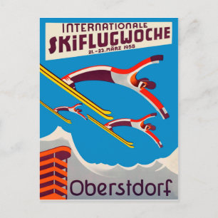 Carte Postale Compétition internationale de ski à Oberstdorf