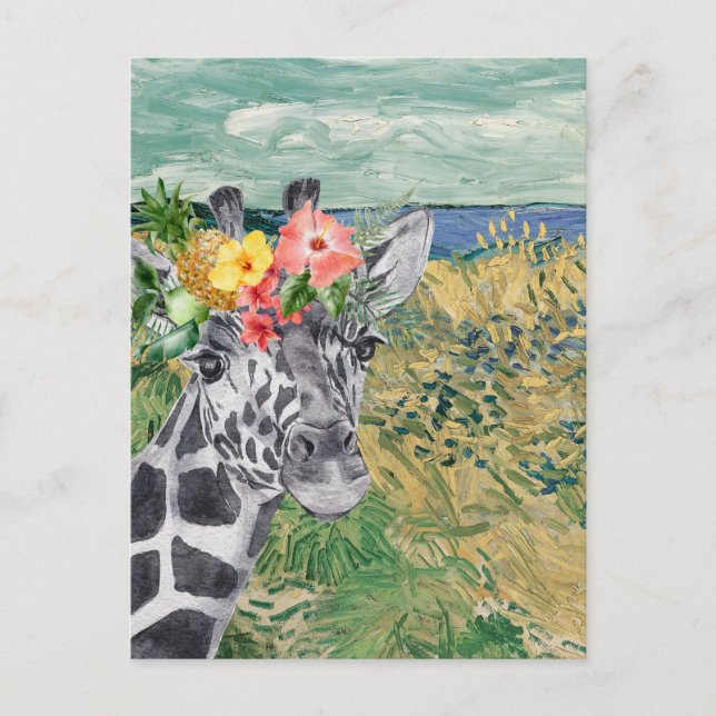 Carte Postale Compilation des champs et des girafes de blé Van G (Devant)