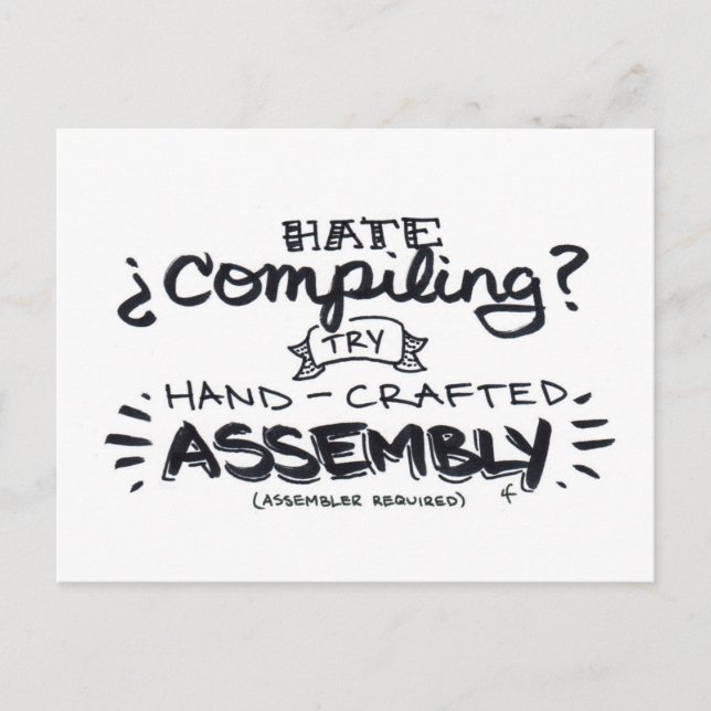 Carte Postale compiler la haine ? (Devant)