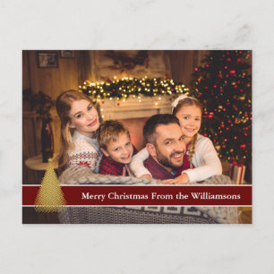Carte postale complète Gold Arbre de Noël Votre te