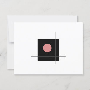 Carte Postale Composition géométrique classique Bauhaus Grey