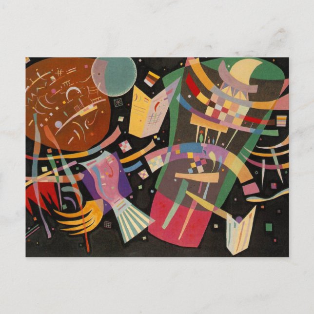Carte Postale Composition Kandinsky 10 Peinture Abstraite (Devant)