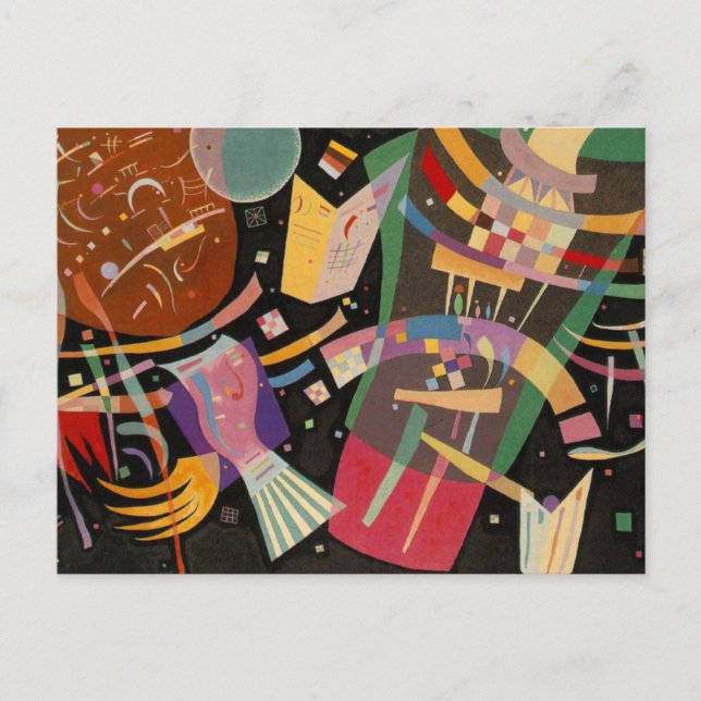 Carte Postale Composition Kandinsky X Oeuvre Abstraite (Devant)