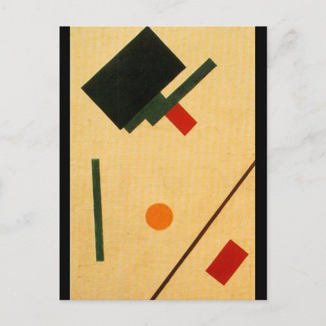 Carte Postale Composition suprématiste par Kazimir Malevich, (Devant)